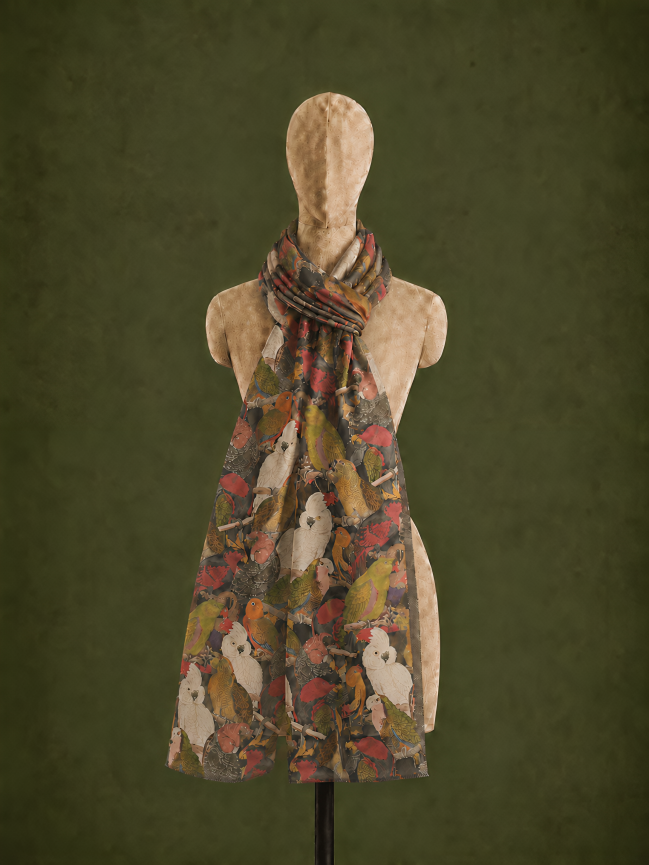Wings Unbound, Cotton/Modal Stole- 28x80 Inches