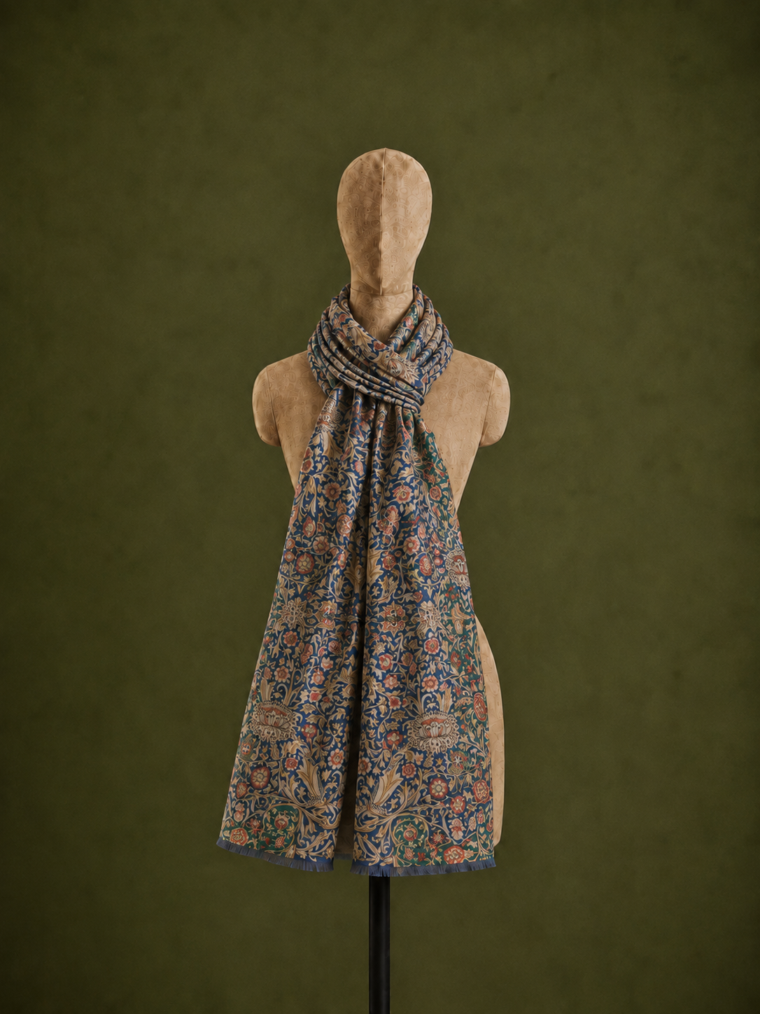 Midnight Garden, Cotton/Modal Stole- 28x80 Inches