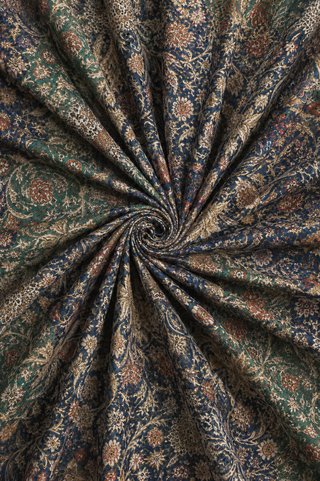 Midnight Garden, Cotton/Modal Stole- 28x80 Inches
