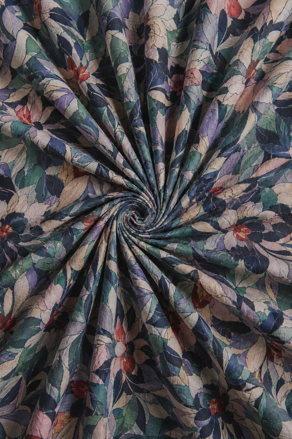 Unscripted Bloom, Wool/Silk Stole- 28x80 Inches